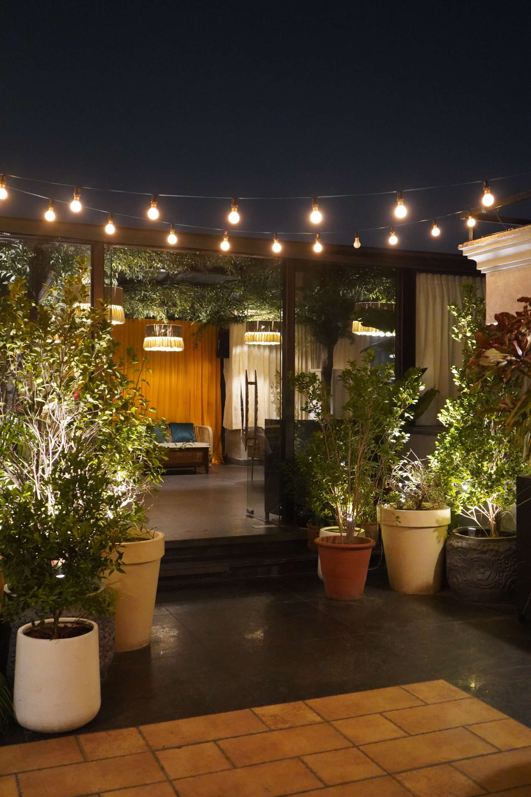 Anniversary on terrace